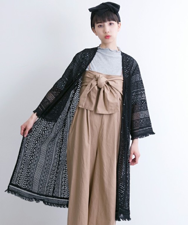 merlot／フリンジレースガウン