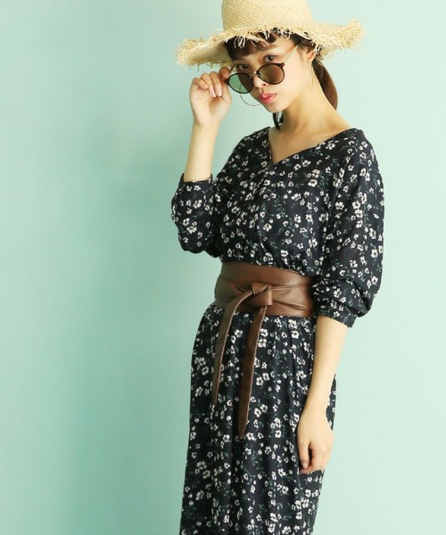 アソートハナガラシャツワンピース