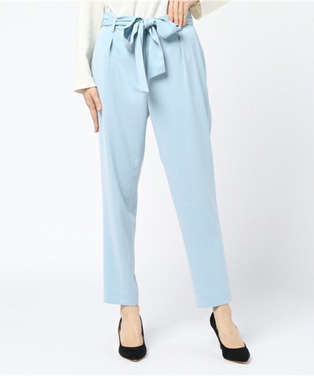 STRAWBERRY-FIELDS DVピーチサテン　テーパードパンツ