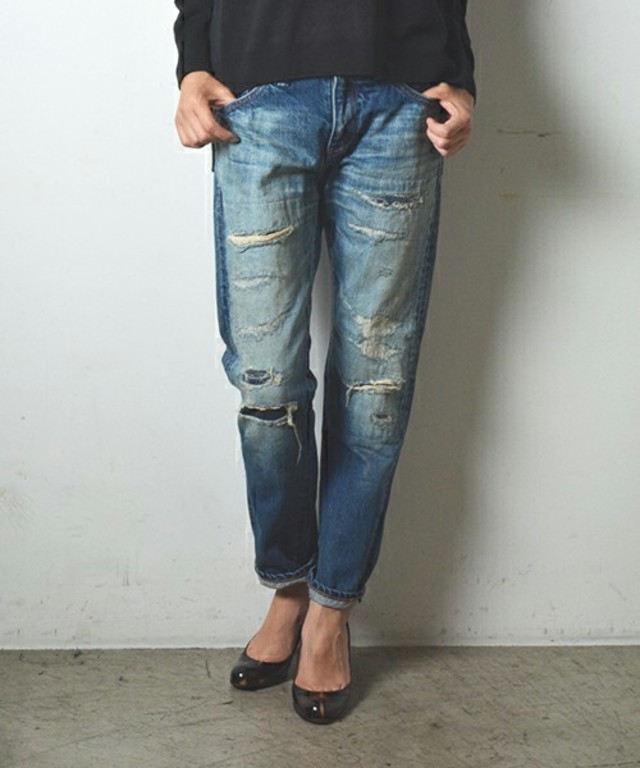 アンクルデニムパンツ