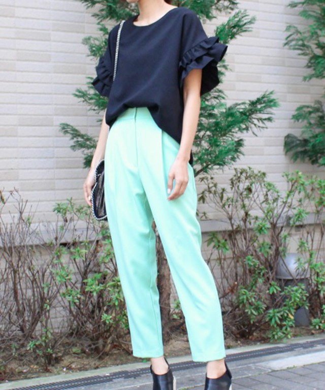 MODE ROBE タックカラーパンツ