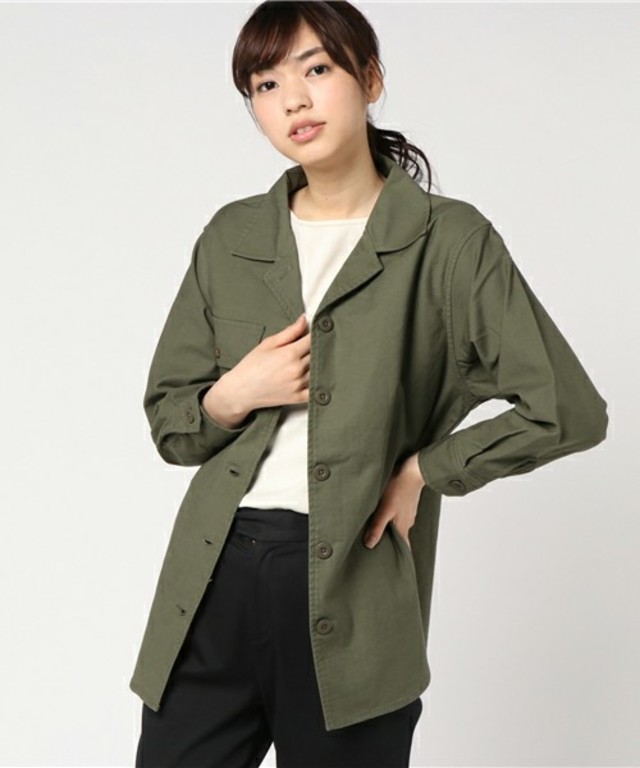 スタッズ付きシャツジャケットJP