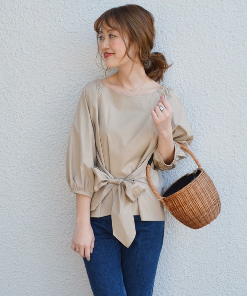 SHIPS for women / 2WAYリボンブラウス