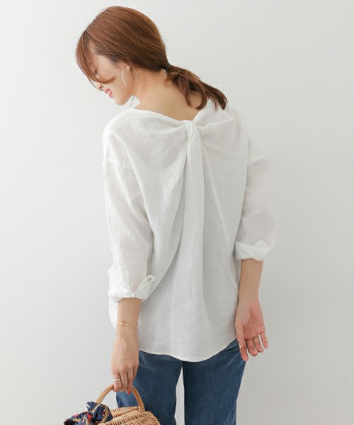 URBAN RESEARCH DOORS / リネンバックツイストシャツ