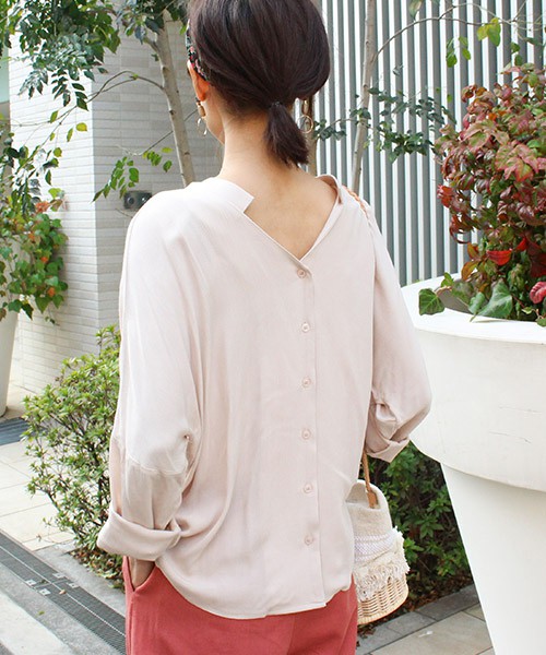 MODE ROBE  襟抜きブラウス スキッパーシャツ