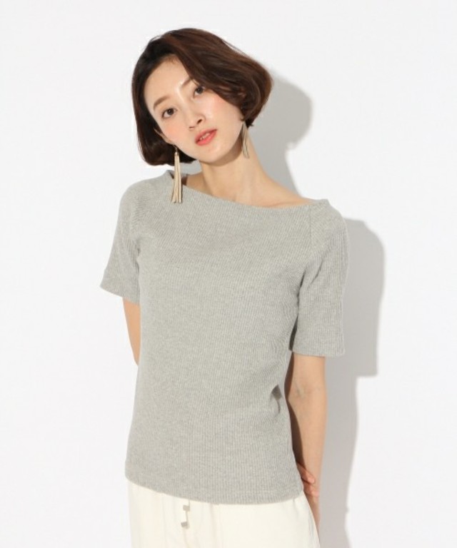 オフショルアソートリブＴシャツ