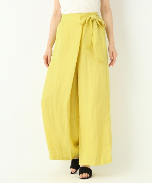 サイドリボンワイドパンツ