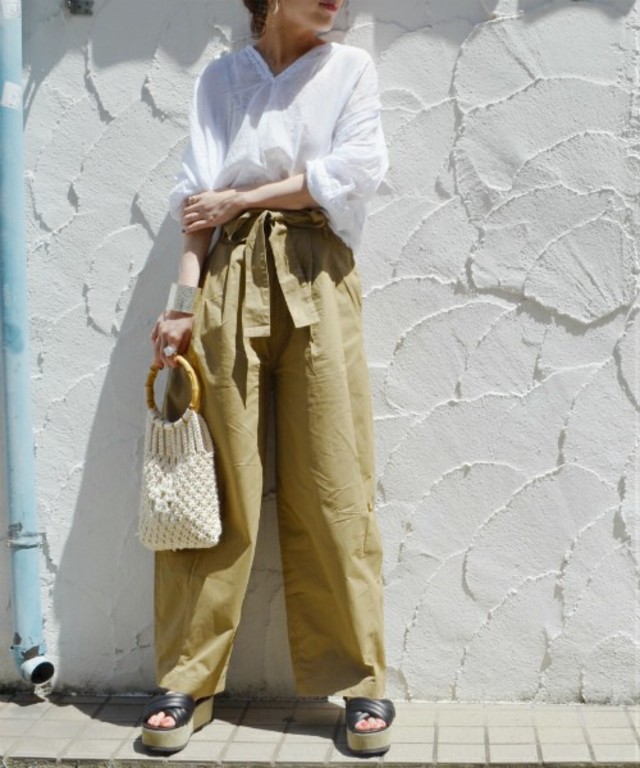 RED CHOP WORKS/ウエストリボンパンツ