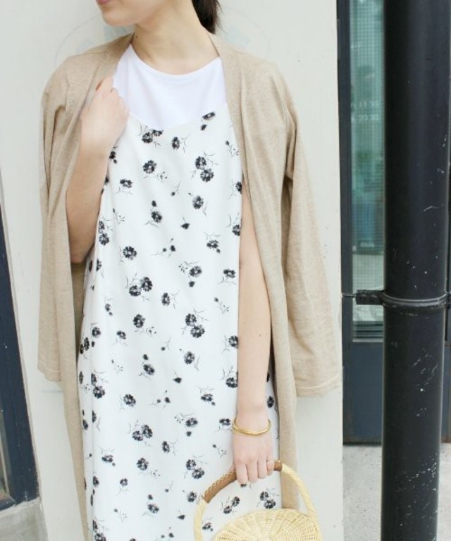 SLOBE IENA/フラワーキャミワンピ×カーデ×カットソー 3点セット