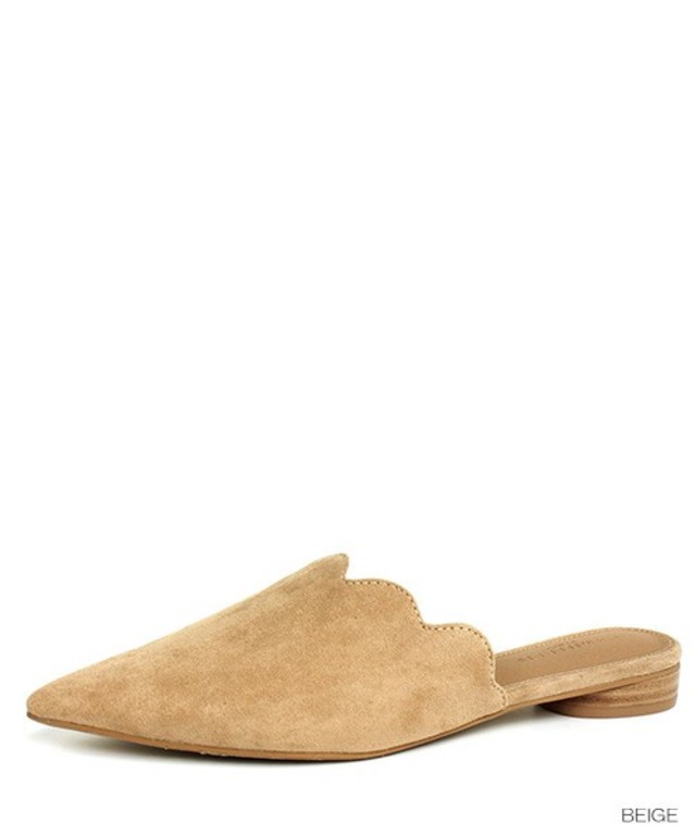 CAMILLE BIS RANDA/スカラップフラットスリッパ