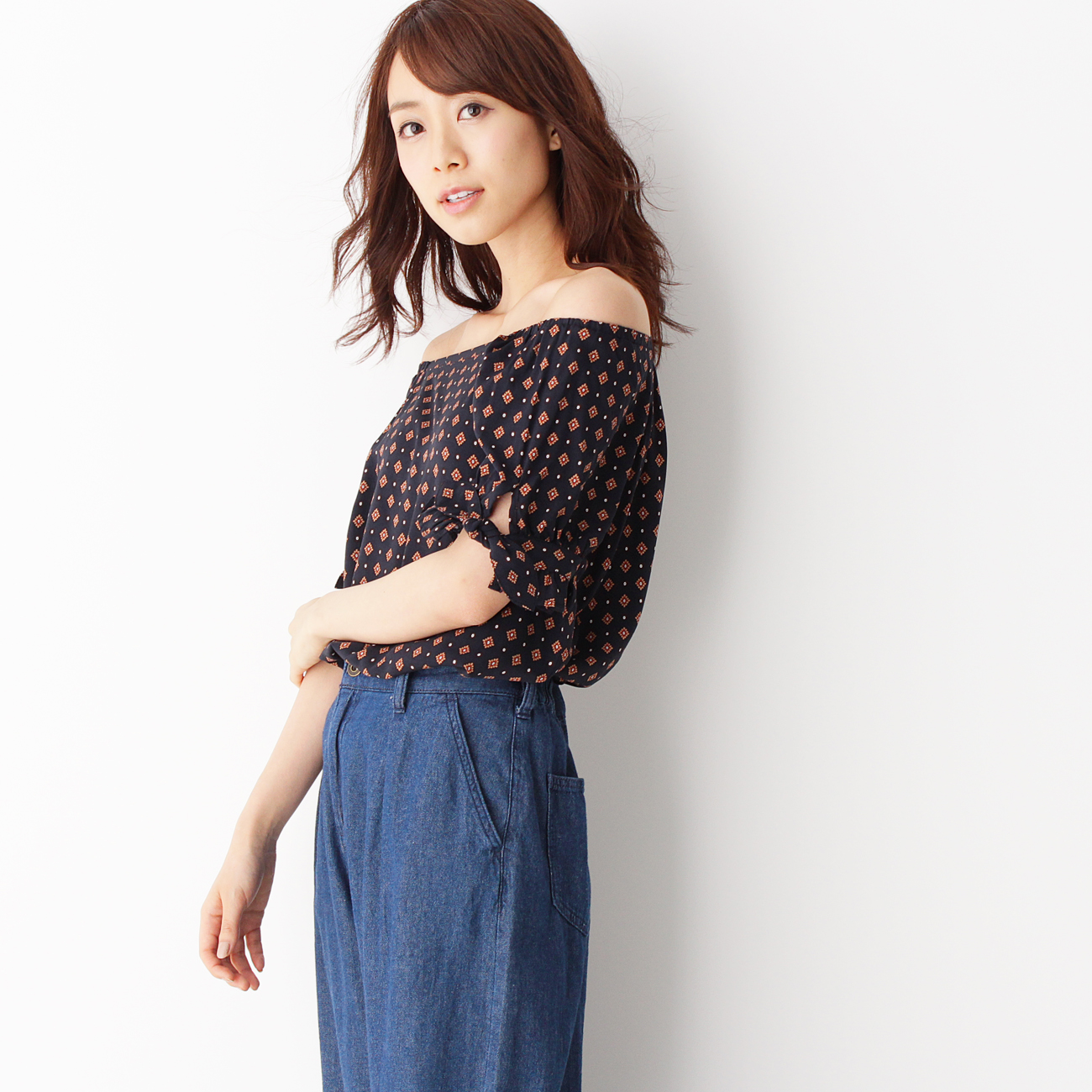 2WAY袖リボンブラウス