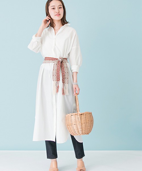 URBAN RESEARCH シルクコットンシャツワンピ―ス