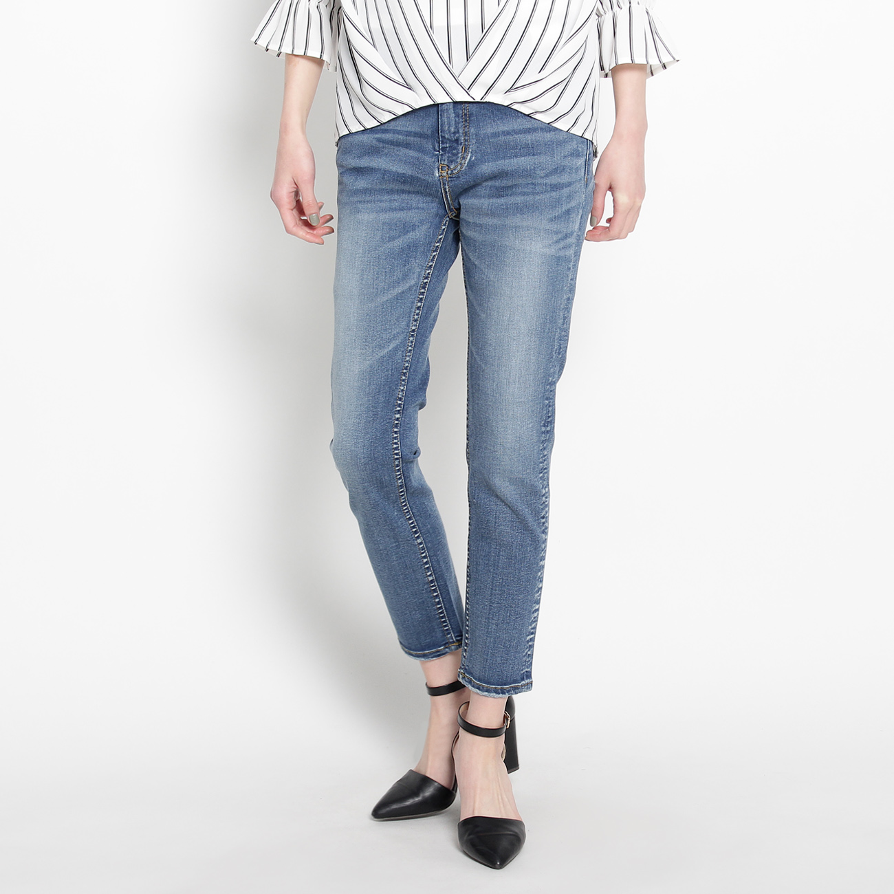 ストレッチスキニークロップドデニム