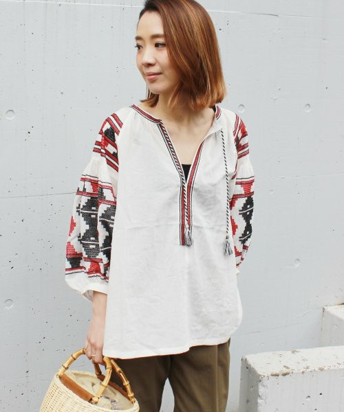 JOURNAL STANDARD relume コットンボイルエンブロイダリーブラウス