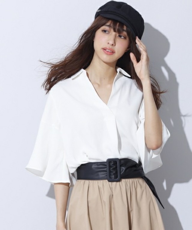 INGNI　袖フレアトロミスキッパーシャツ