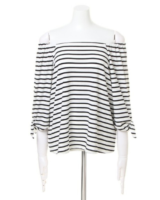 INGNI  袖リボンオフショルダートップス