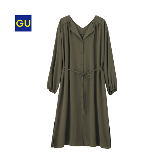 GU  エアリーシャツワンピース