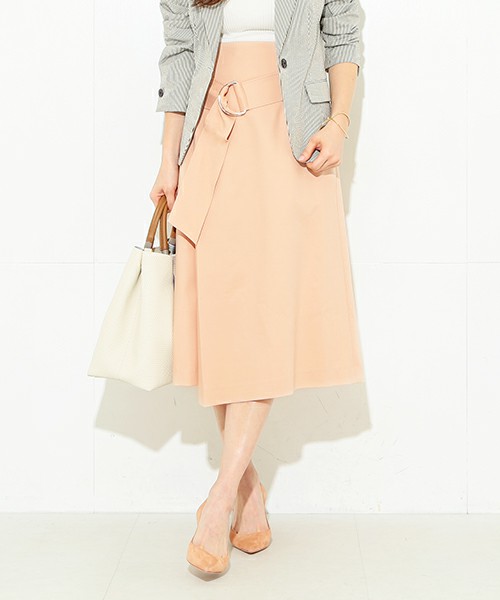 Demi-Luxe BEAMS / ベルテッド タックスカート