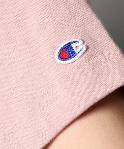 【Champion】無地ポケット付き半袖Tシャツ