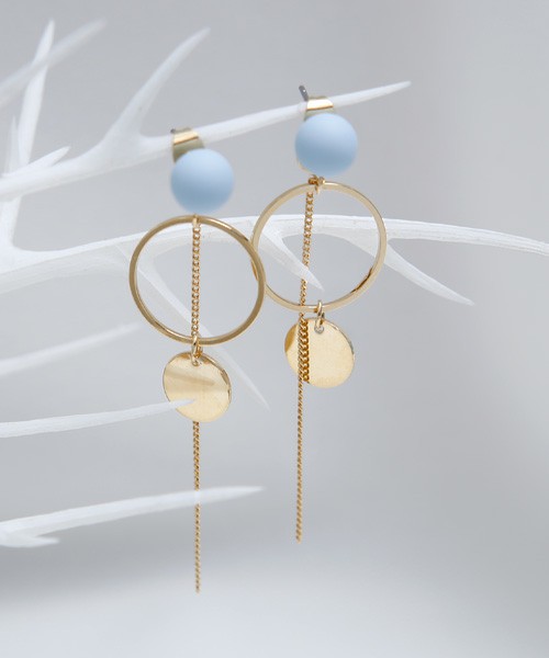 PLAIN CLOTHING ボールチェーンピアス