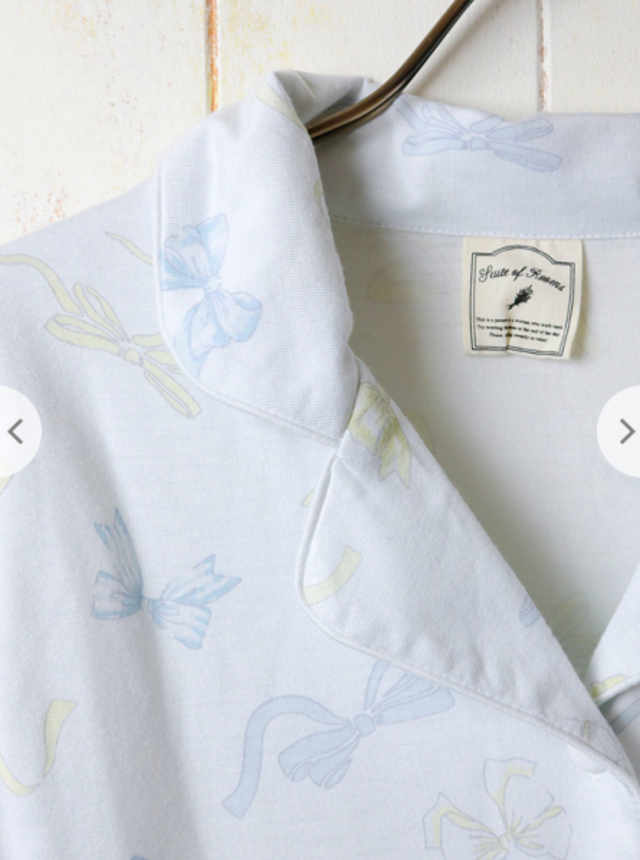 リボンパターンシャツワンピース/全3色