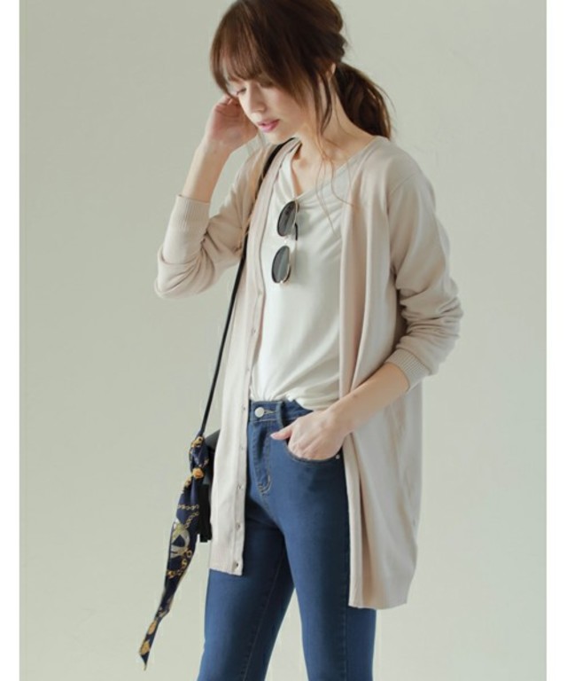 Re:EDIT/ハイゲージニットロングカーディガン