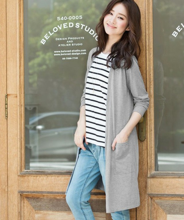 Pierrot/【UVカット＆吸汗速乾】裾スリットカーディガン