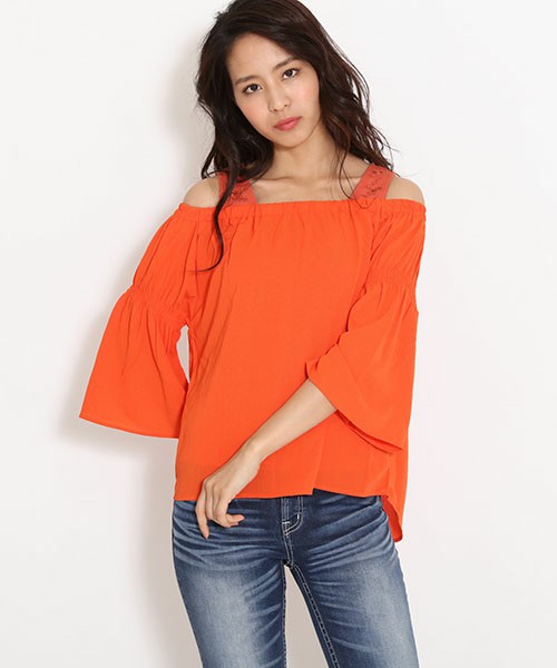 【セット商品】オフショルブラウス×刺繍タンクトップ