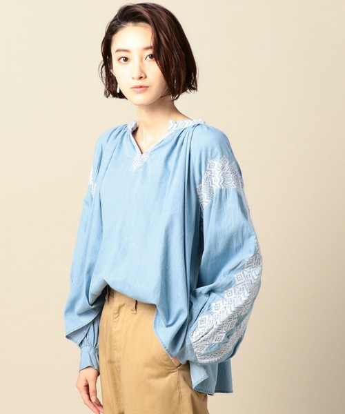 <ne Quittez pas>エンブロイダリーチュニックブラウス/刺繍