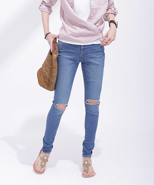 クラッシュスキニーデニム