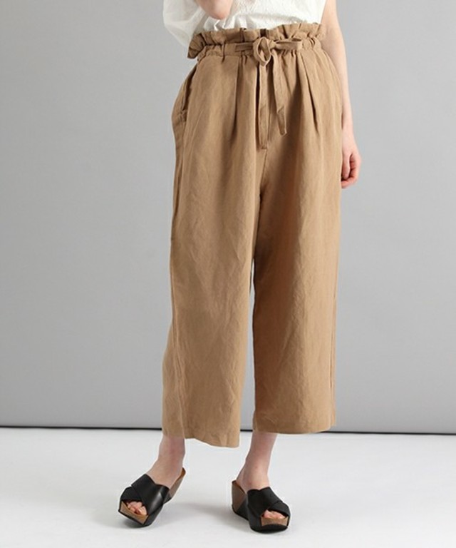studio CLIP 【ADVANCE LINE】リネンレーヨンハイウエストパンツ