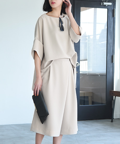 【Made in JAPAN】厚手ジョーゼットパンツ