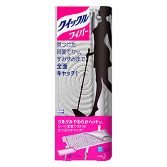 クイックルワイパー フロア用掃除道具 本体+2種類シートセット