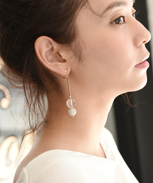 ダブルスフィアイヤリング/mj