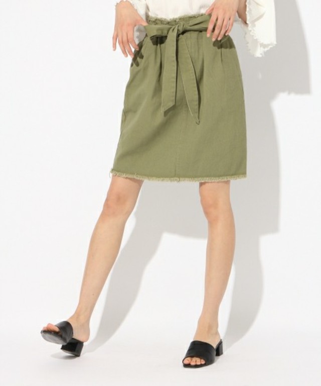 LOWRYS FARM ハイウエストリボンコクーンスカート