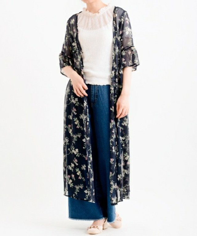 MAJESTIC LEGON　ヨウリュウ花柄ワンピース