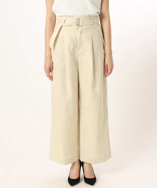 SLOBE IENA　ベルトツキ リネンカラーパンツ