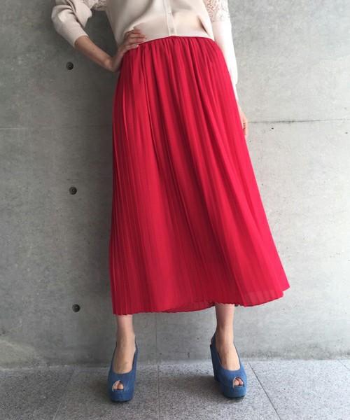 aquagirl　シフォンプリーツスカート