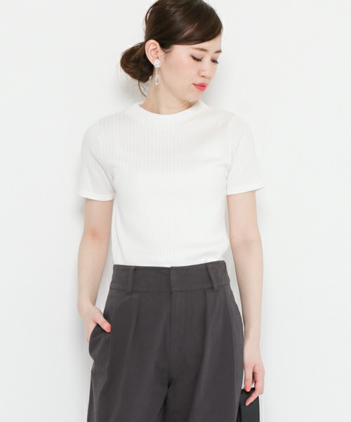 SENSE OF PLACE by URBAN RESEARCH　リブクルーネックTシャツ