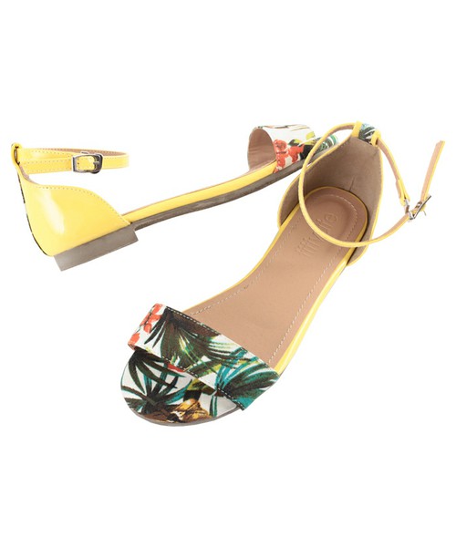 titivate / 異素材MIXフラットサンダル