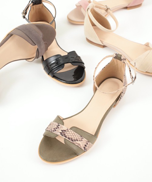 titivate / 異素材MIXフラットサンダル