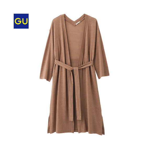 リネンブレンドロングカーディガン