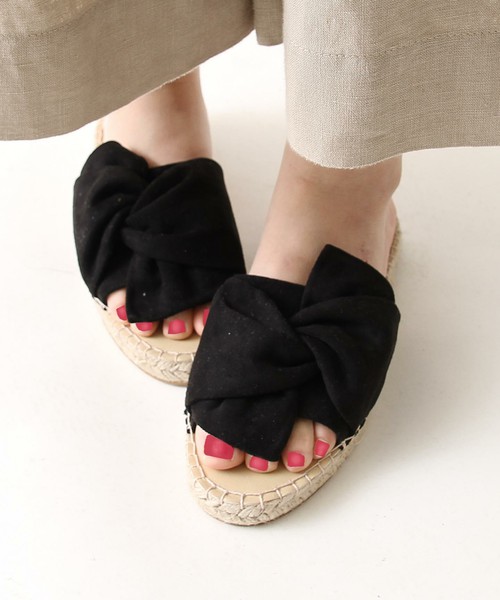 coen / リボンフラットエスパドリーユサンダル
