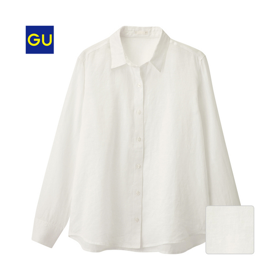 （GU）フレンチリネンシャツ（長袖）