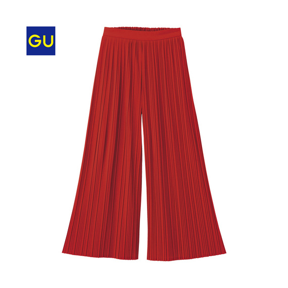 （GU）イージープリーツパラッツォパンツ