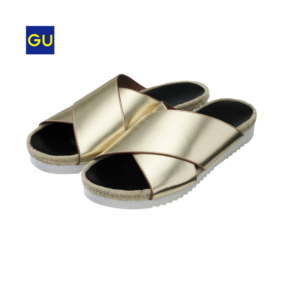 （GU）クロスフラットサンダル