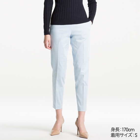 サテンアンクルパンツ