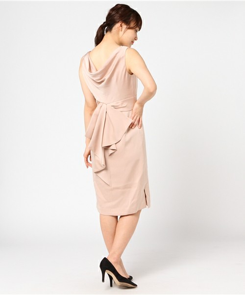 バックドレープリボンワンピース