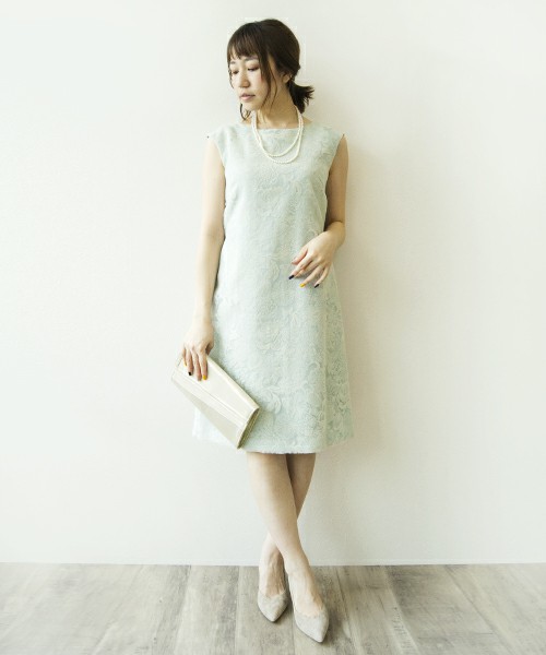 フロッキー プリント ドレス