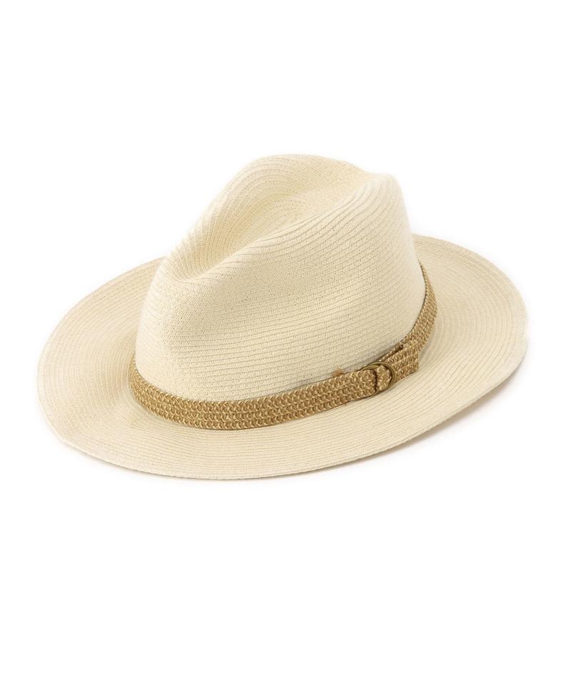 編み込みリボンストローハット